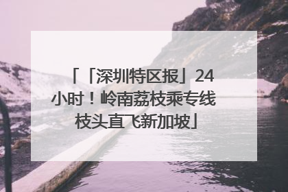 「深圳特区报」24小时！岭南荔枝乘专线 枝头直飞新加坡